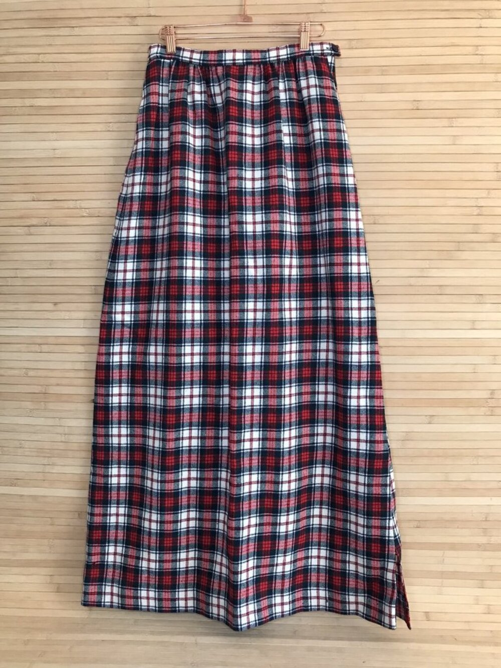NWT NOS VTG Pendleton Skirt 10 Red Tartan Plaid Maxi Floor Length Wool READ